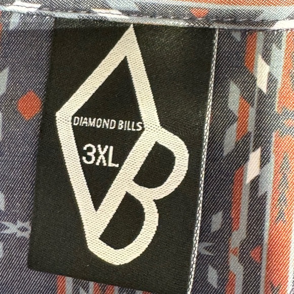 Diamond B men’s button up shirt size 3XL - Picture 5 of 7